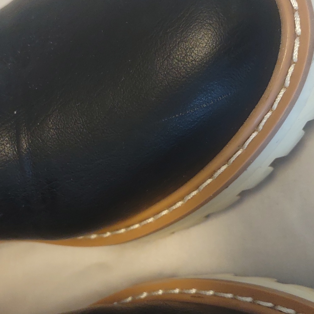 Oasis Society Women's Black Vegan Leather Combat Boots Size 7.5 Medium EUC - Picture 11 of 14